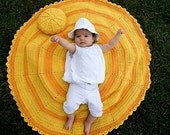 Crochet PDF Pattern - Sunshine of Your Love Baby Blanket and Pillow Set (US or UK version available)