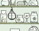 fish art print: isolated elements