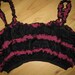 Vintage 50s 60s SHEER NYLON Chiffon PANTIES and Bra Top Frilly Rhumba Ruffle Pinup Set