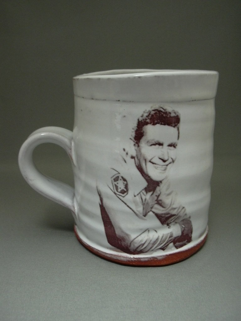 Handmade mug with image of Andy Griffith