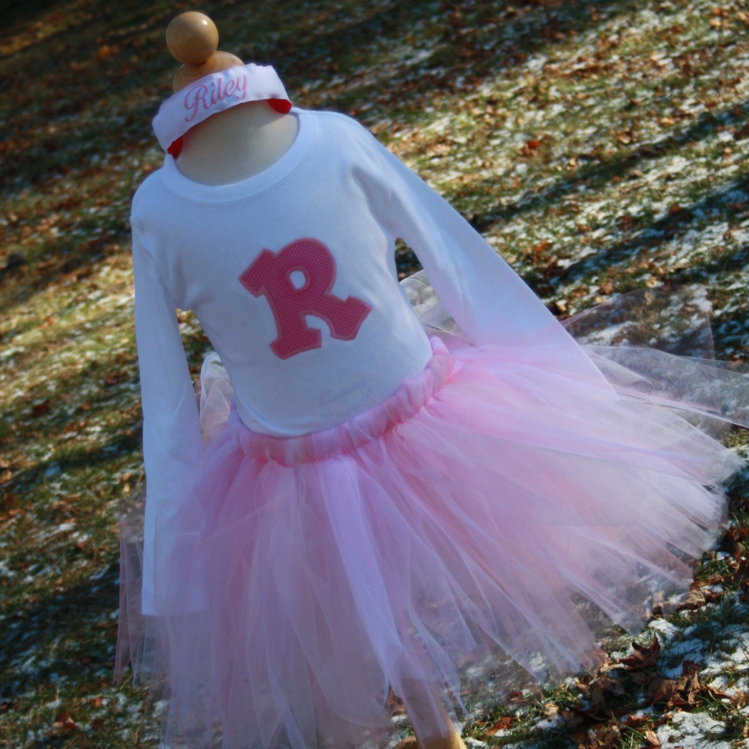 TLB  Tutu and Personalized Initial  T shirt set
