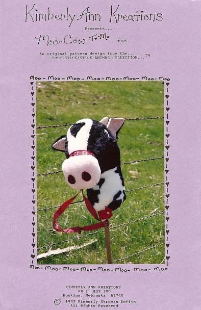 Kids Stick Cow Sewing Pattern by Nebraska Designer Kimberly Loberg