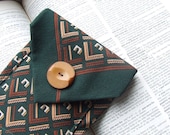 Necktie iphone /  cell phone / camera cozy / purse / pouch / case in spruce green mocha brown
