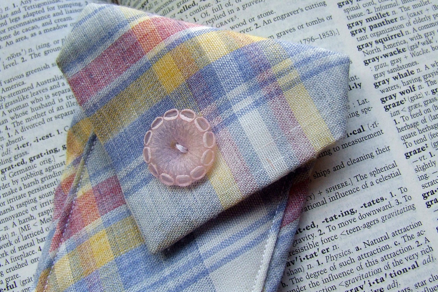 iPod /  cell phone / camera cozy / purse / pouch / case from pastel plaid pink blue necktie