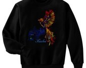 Fawkes Phoenix at Hogwarts Harry Potter Art Sweatshirt Adult Small - 2XL