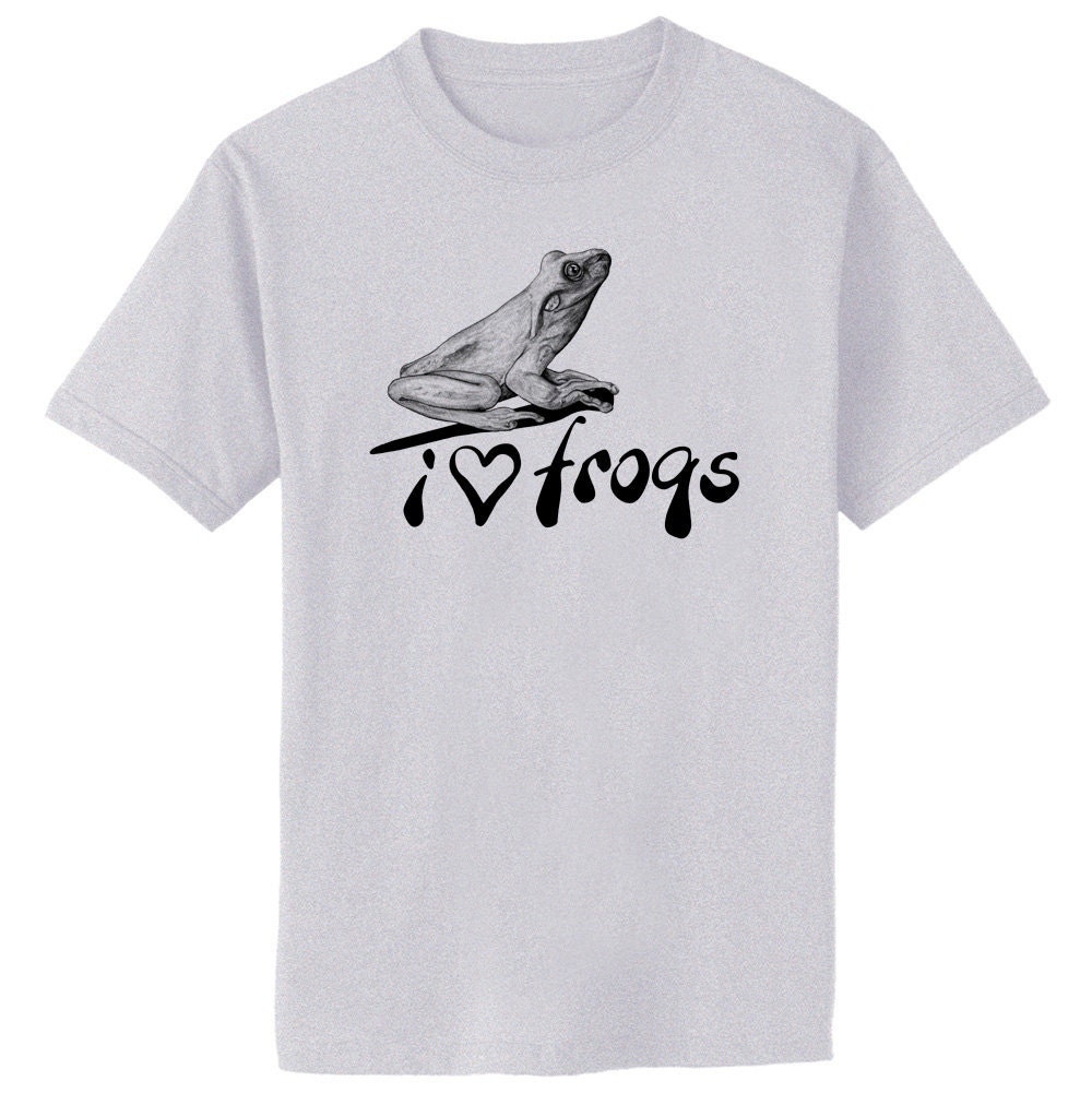 Frog Lover - I Heart Frogs Art T-Shirt Adult Sizes