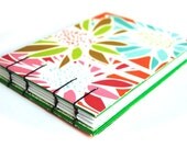 Recycled Bright Summer Flowers Journal and Sketchbook - Very Thick Eco-Friendly Book