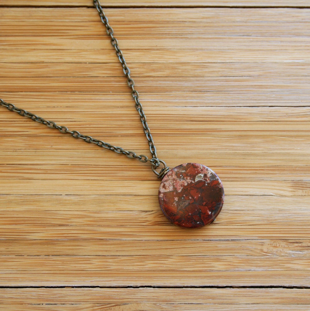 Emery - Brecciated Red Jasper Necklace