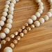 Ambra Necklace - Ivory Riverstone, Gold Glass - Long, Graduated Necklace
