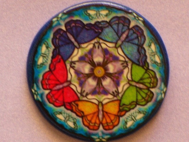 BUTTERFLY CIRCLE Talisman Amulet Witch Wicca Pagan Gothic