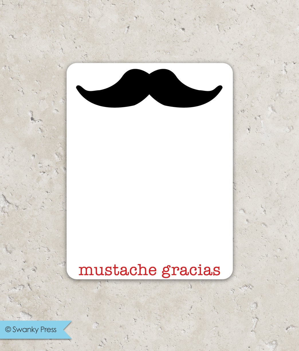 Mustache Flat Notecards Thank you notes Il_170x135