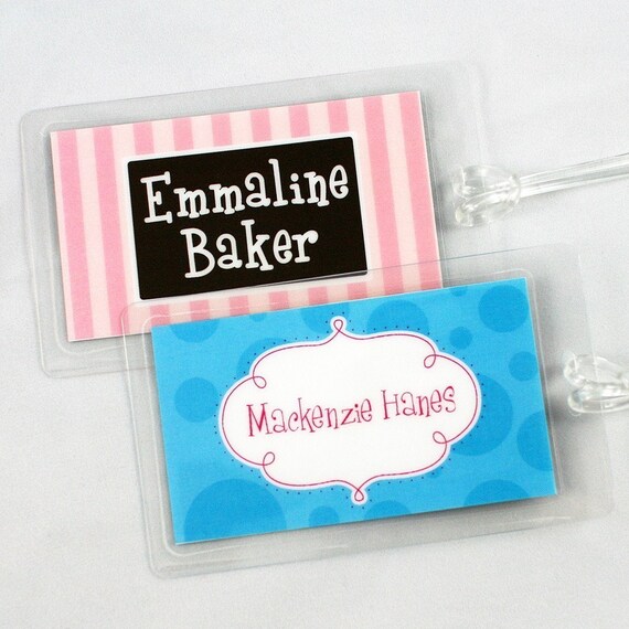 Luggage Tag, Backpack Tag, Diaper Bag Tag (Pick Your Design) Il_570xn
