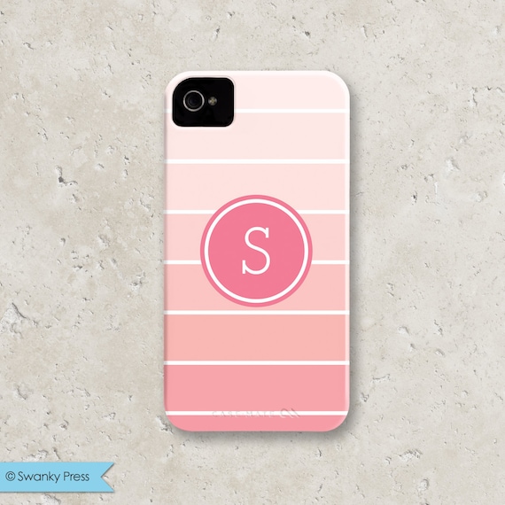 iPhone 5 Ombre Pink Monogram - Personalized iPhone Case, Cover, Shell Il_570xn