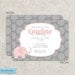 RESERVED: Pink and Gray Elephant Invitations - birthday or baby shower