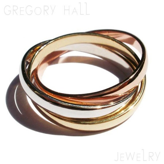 Trinity 14k Gold White Rose Russian Wedding Band Anniversary Engagement Ring Rings Jewelry Jewellery SSR-500