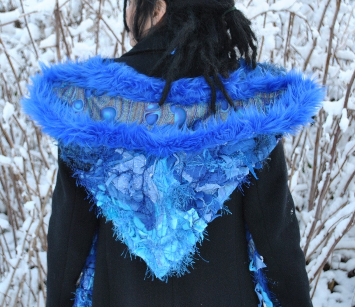 ScooDie by Intergalactic Apparel, PixiE Hoodie, Hippie Hoodie, Elven Hood, Gypsy Scoodie, Fairy hood, patchwork, Elf hood, Tribal hoodie