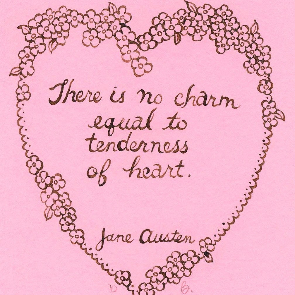 Jane Austen original art - Charm - Emma quote, Regency inspired