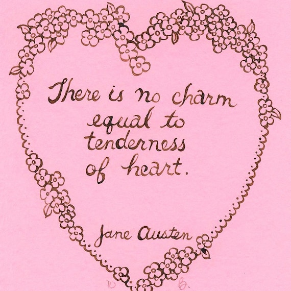 Jane Austen original art - Charm - Emma quote, Regency inspired