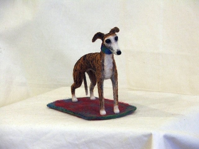 Custom Needle Felted Whippet or Greyhound Standing.