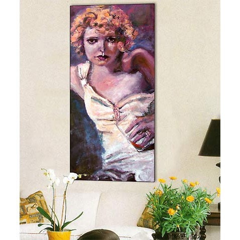 Clara Bow -The IT Girl - Old Hollywood Silent Movies Original Oil Painting by Ginette Callaway