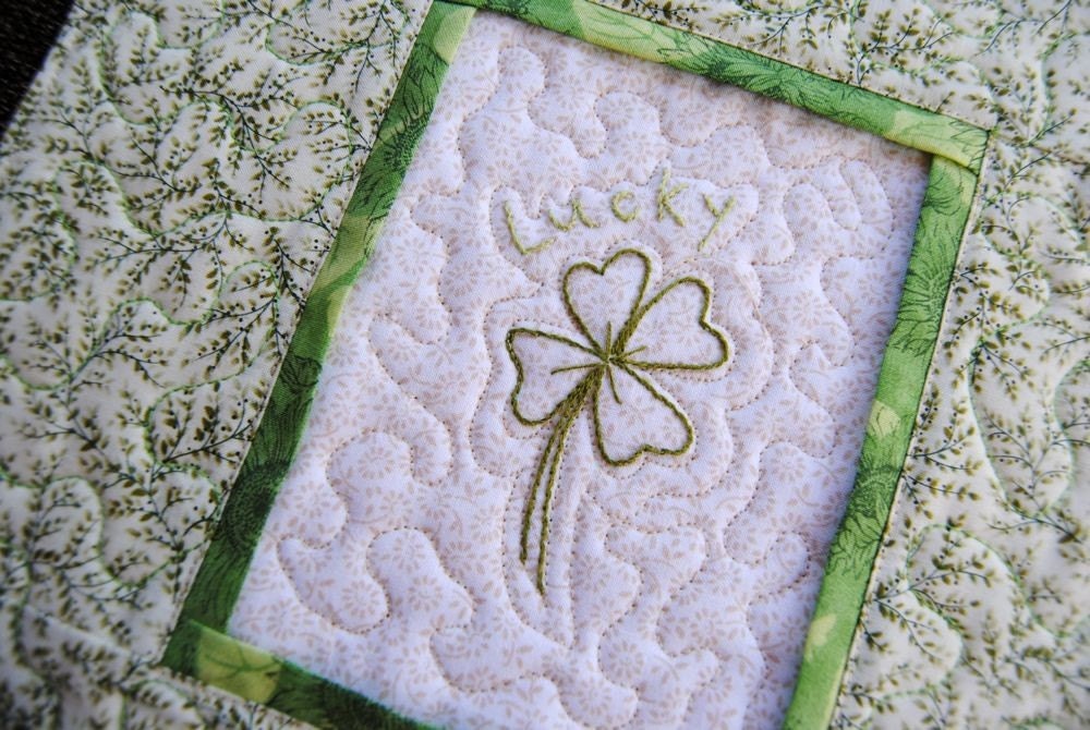 Lucky Shamrock Mini Quilted Wall Hanging