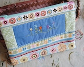 Flower Garden Embroidered Zip Pouch