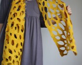 Merino scarf, naturally dyed, Helios
