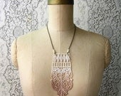 lace necklace- ANAIS- (ombre taupe)- statement necklace
