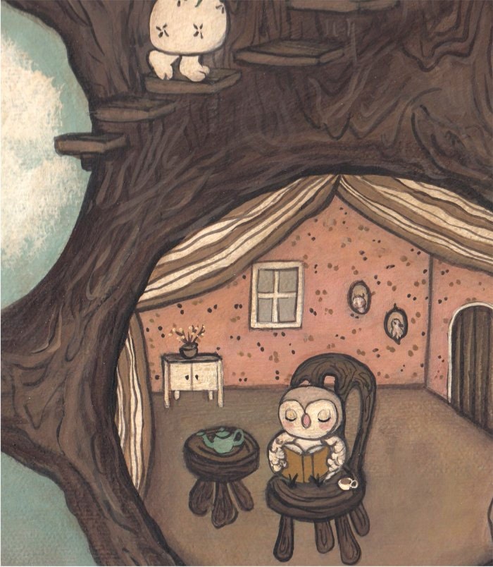 Tree Print Animal Critter Children Wall Art---Forest Grove Apartments