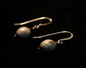 Howlite and Garnet Earrings