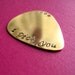 Custom Guitar Pick in Brass -custom stamped