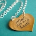 Howl's Moving Castle Necklace - Howl Ate My Heart in brass, nickel silver or copper and sterling silver