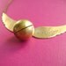 Harry Potter Snitch Necklace Locket Golden Snitch: I open at the close - in brass