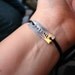Star Wars Bracelets Han Solo & Princess Leia: The Princess and the Scoundrel - His and hers Stamped Metal Wrap Bracelets on Cotton Cord