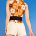 Daisy Print Vintage 60s Mini Sun Tennis Dress Romper S