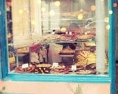 Paris bakery Photography sweets shop bakery pastel pink sparkle lights pies cakes desserts baking french food kitchen art 8x10 - Sucrees