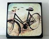 Canvas Gallery Wrap - Black Bike Fine Art Photography Fine Art Photograph Bicycle Wall Art  10x10