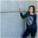 Womens shirt - raglan pullover - long sleeved tshirt - full moon print on heather black - slouchy top - spring fashion by Blackbird Tees
