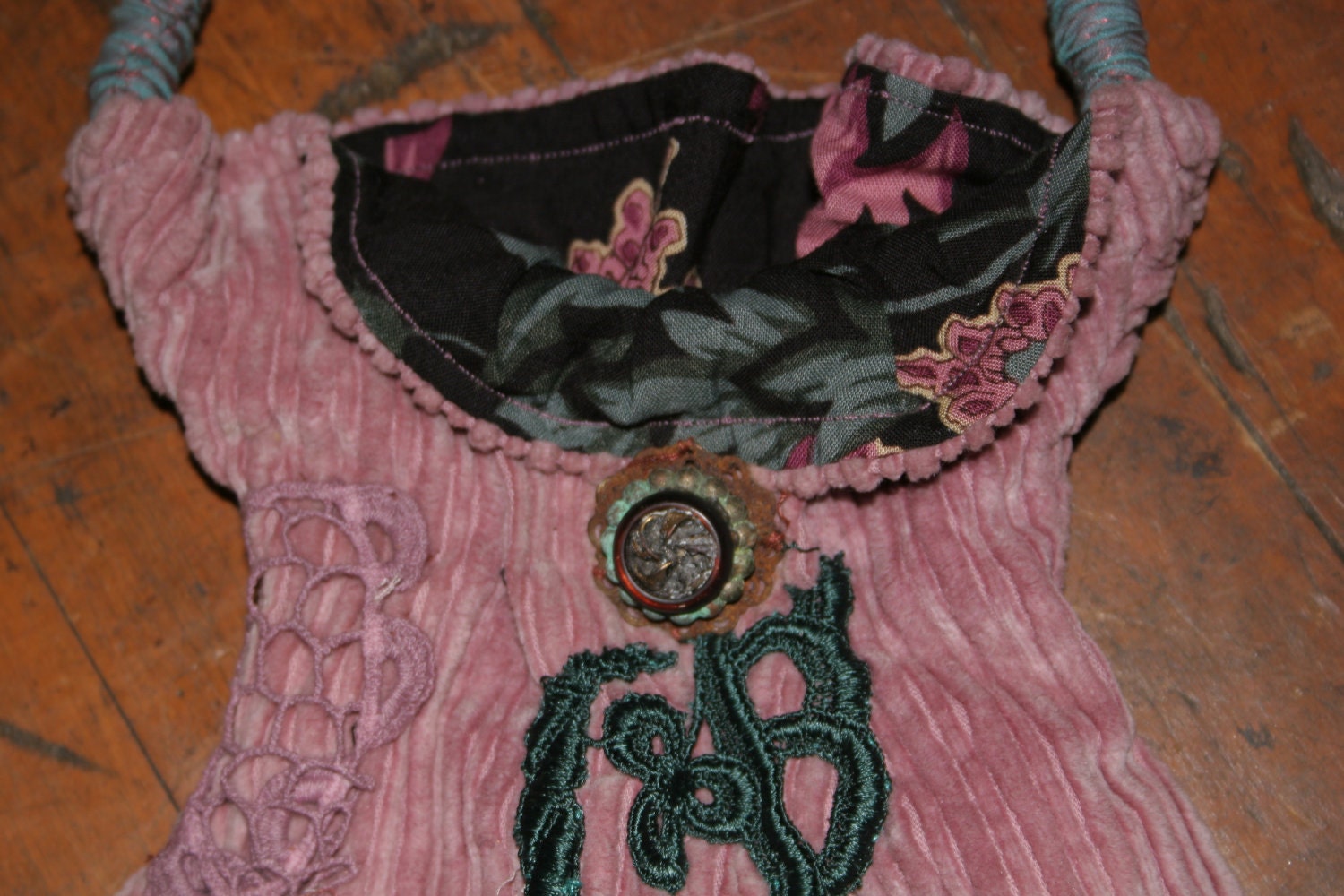 rose corderoy purse