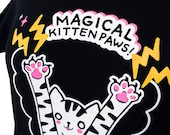 Kitten Shirt - Magical Kitten Paws Ladies T-shirt - (Available in sizes S, M, L, XL)