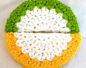 Cup Coasters, Crochet Coasters - 3 Sets, 2 of Each Color - Handmade Ecofriendly and Green - It's The Great Crochet Coaster Comeback
