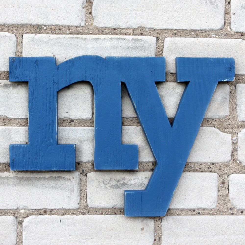 NY New York recycled wooden sign