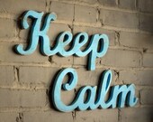 keep calm handmade wood sign - wall decoration for vintage or modern decor