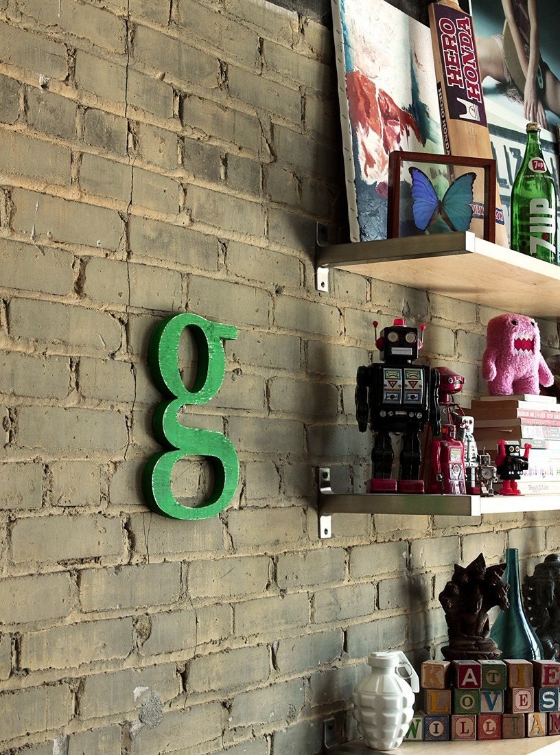 The Letter g handmade wood sign - wall decoration alphabet for vintage or modern decor