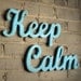 keep calm handmade wood sign - wall decoration for vintage or modern decor