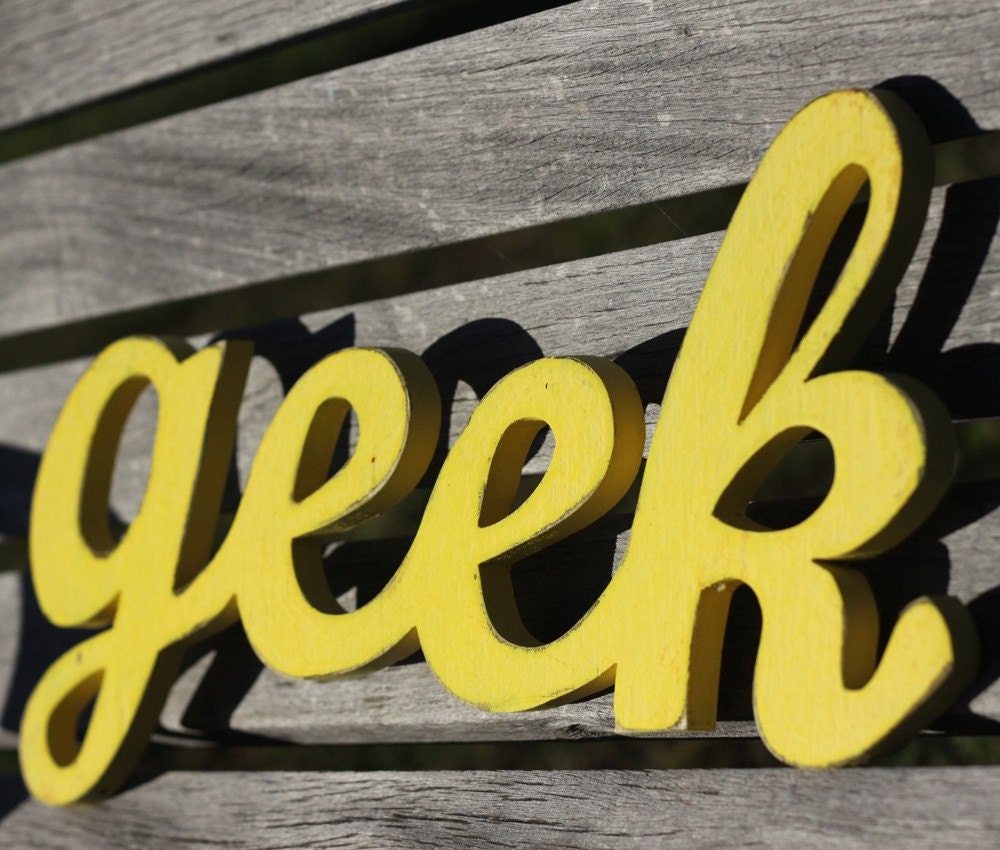 SALE geek handmade wood sign - wall decoration for vintage or modern decor