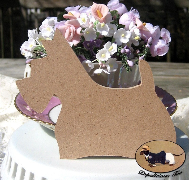 Llittle Scottie Dog Scotty MDF Wood CUT OUT Unfinished and ready to be altered