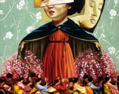 Madonna of the Cherry Blossoms, 13 x 19 inches, Hand Signed and Numbered Edition of 50