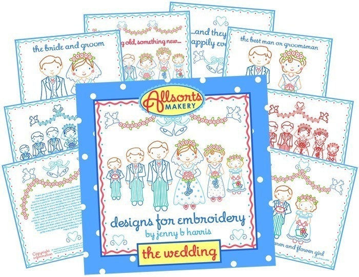 Pretty Maids - Wedding / PDF embroidery pattern set