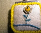 Embroidered Cloth Pendant Single Sunflower